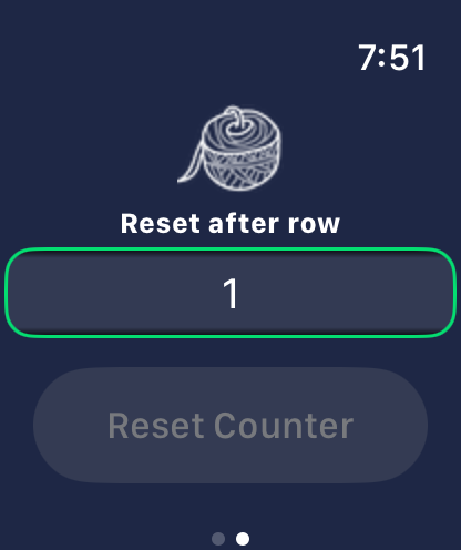 ArisaMakes Row Counter App Screenshot of the Settings Face ArisaMakes Row Counter App Screenshot of the Settings Face